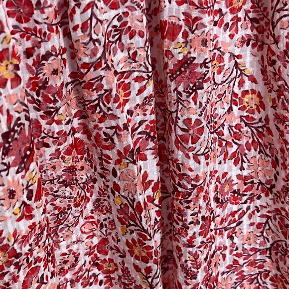 Vineyard Vines Women's Smocked Long Sleeve Ruffle Midi Floral Lined Dress Small - Picture 2 of 8